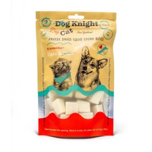 【国内仓】新西兰Dog Knight猫狗宠物零食新西兰冻干鱿鱼块 50g (包邮) (保质期到: 2025年8月)