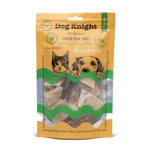 【国内仓】新西兰Dog Knight猫狗宠物零食风干鳕鳘鱼鱼皮 (片状)50g (包邮) (保质期到: 2025年8月)