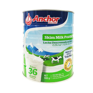 Anchor 安佳脱脂奶粉罐装 900g （6罐包邮）（保质期到2023年03月）