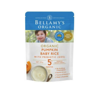 Bellamy 贝拉米有机婴儿南瓜益生元米粉125g