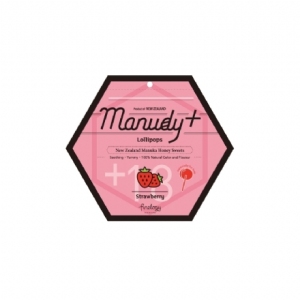 Finelogy Manudy+ 蜂蜜棒棒糖 草莓味96g